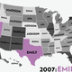 Illustration for article titled Map: Six Decades of the Most Popular Names for Girls, State-by-State